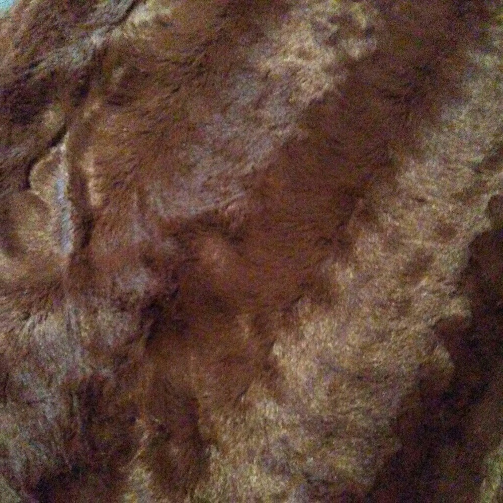 Soft Queen Full Size Bed Cinnamon Brown Texture Faux Fur Blanket Bedspread Vegan